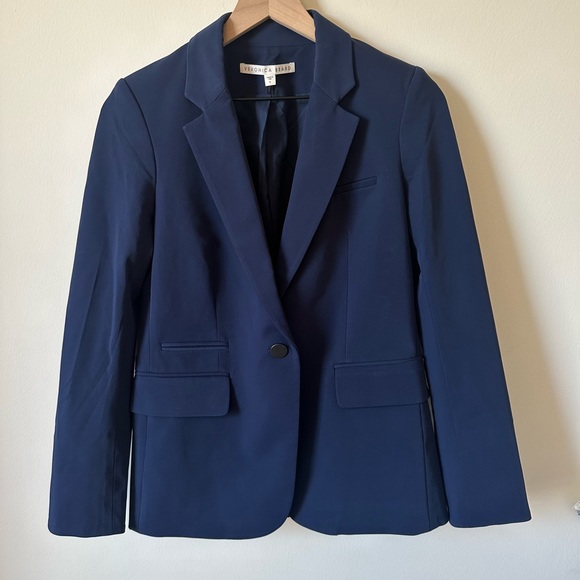 Veronica Beard Classic Dickey Jacket 6 Navy Blue - Picture 3 of 7